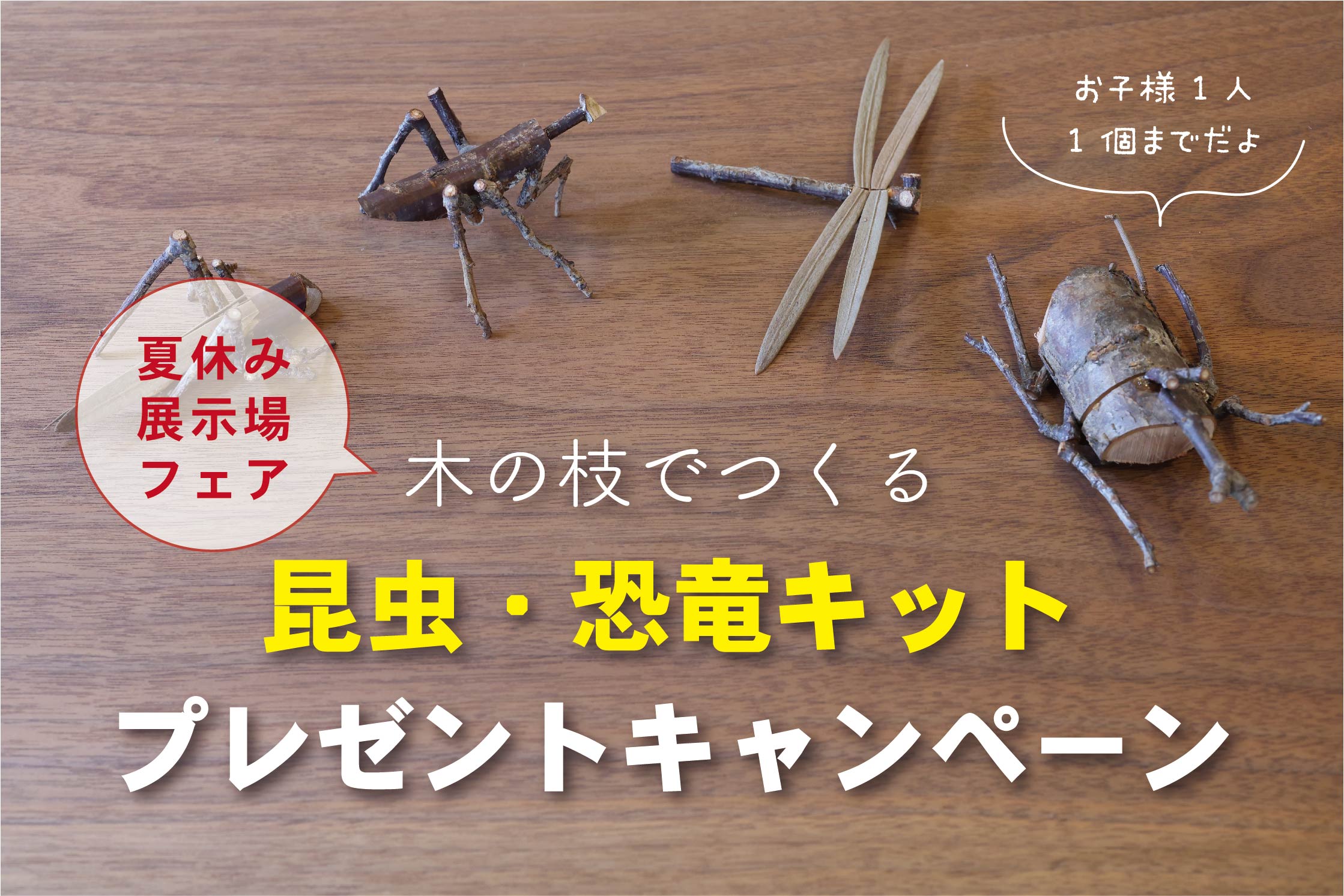 【安成工務店】昆虫・恐竜キット プレゼントキャンペーン