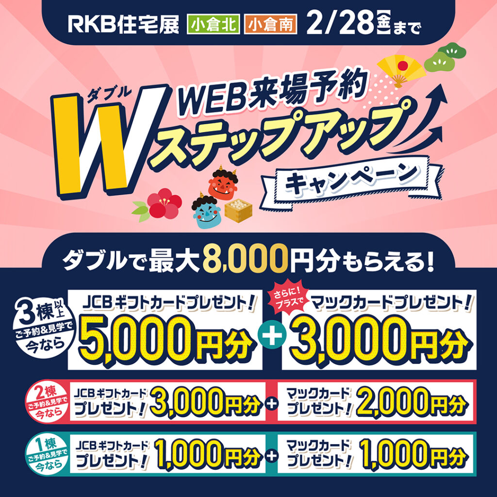 WEB来場予約 Wステップアップキャンペーン