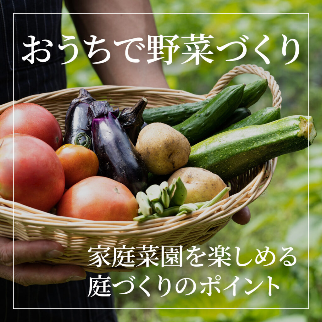 おうちで野菜づくり！家庭菜園を楽しめる庭づくりのポイント